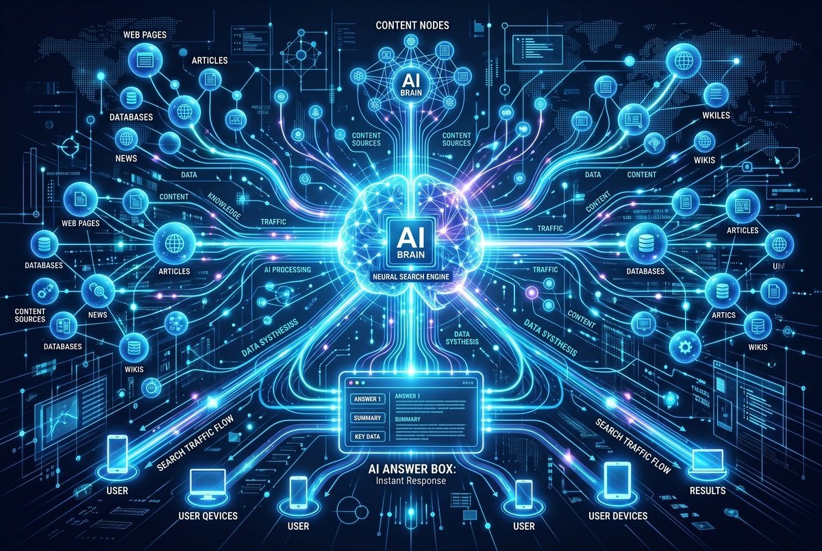 AI搜索流量入口示意图