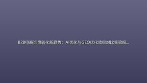 B2B电商询盘转化新趋势：AI优化与GEO优化效果对比实验报告