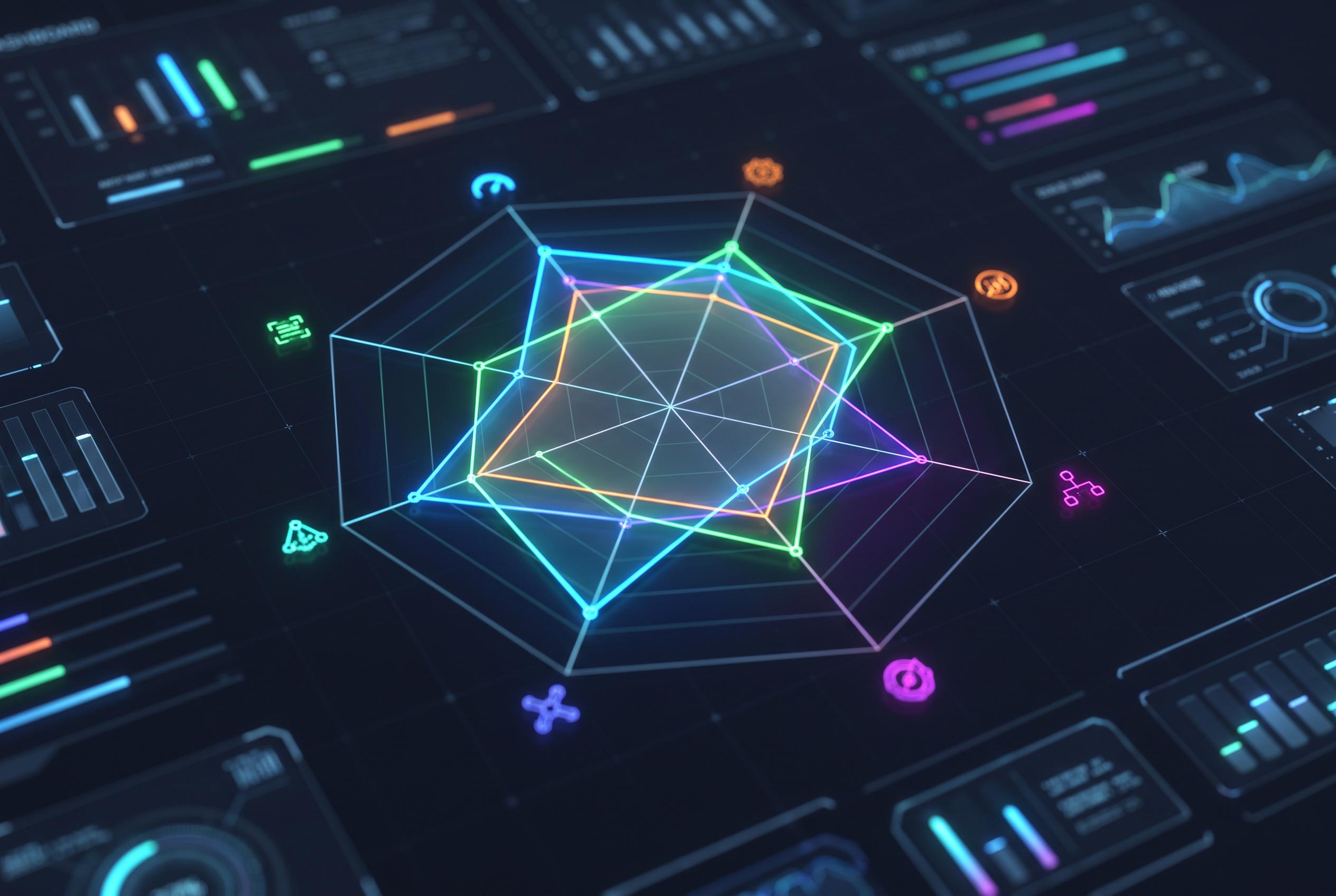 AIO综合技术价值评估雷达图