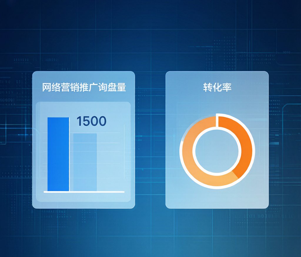 制造业线上获客数据对比图