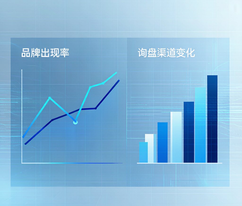 外贸企业AI搜索曝光数据对比图