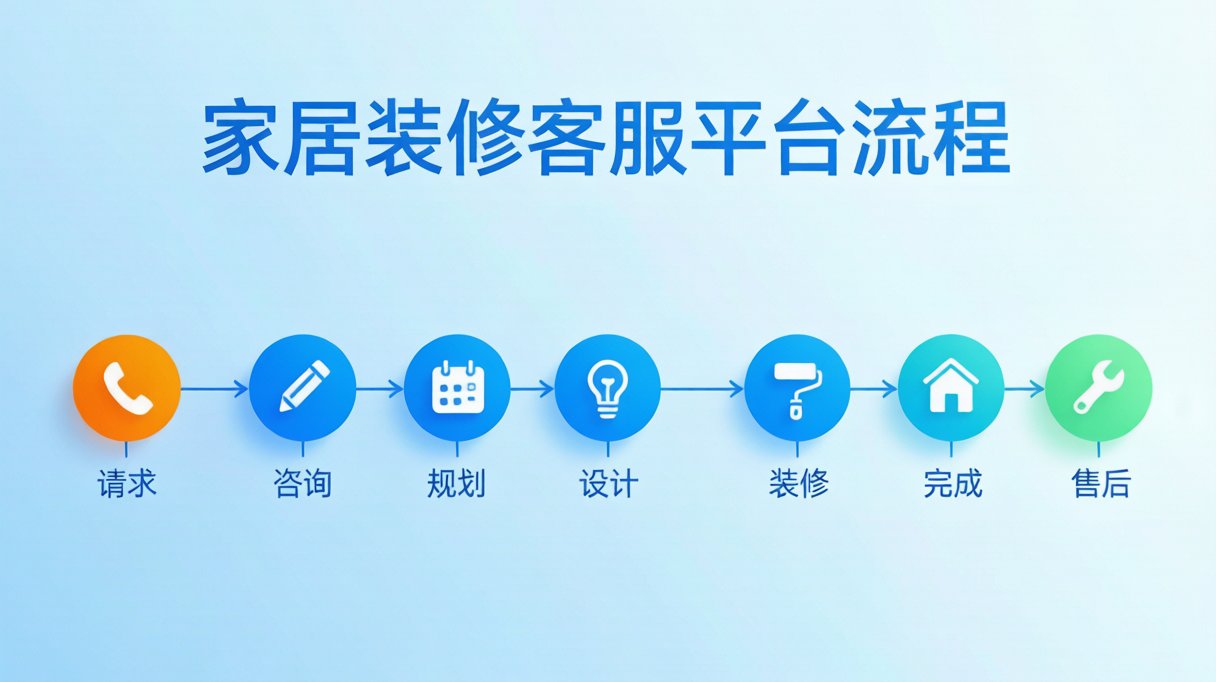 装修公司内容生产流程示意图