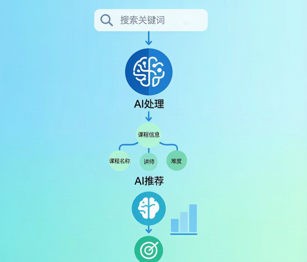 教培机构AI搜索获客流程示意图