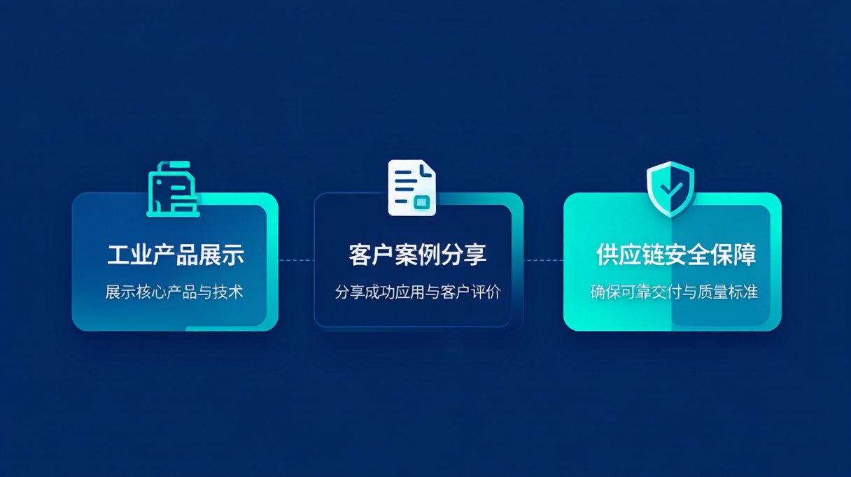 制造业官网信任要素建设流程示意图