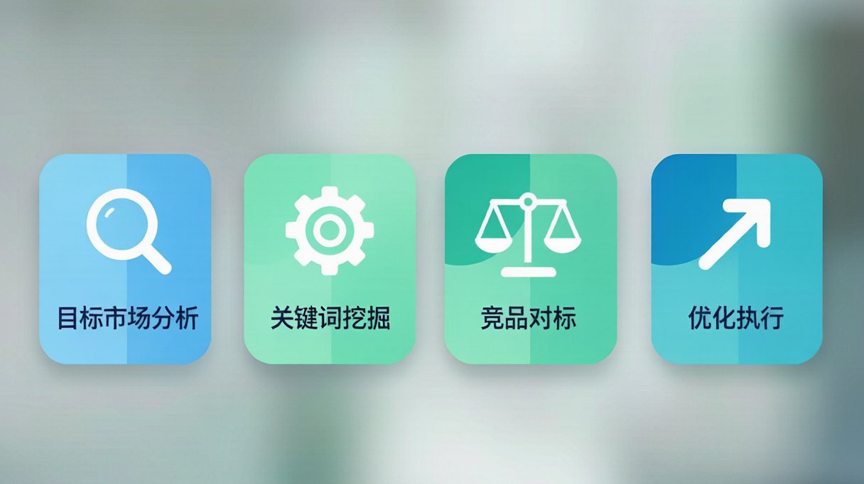 外贸企业GEO优化内容结构化流程示意图