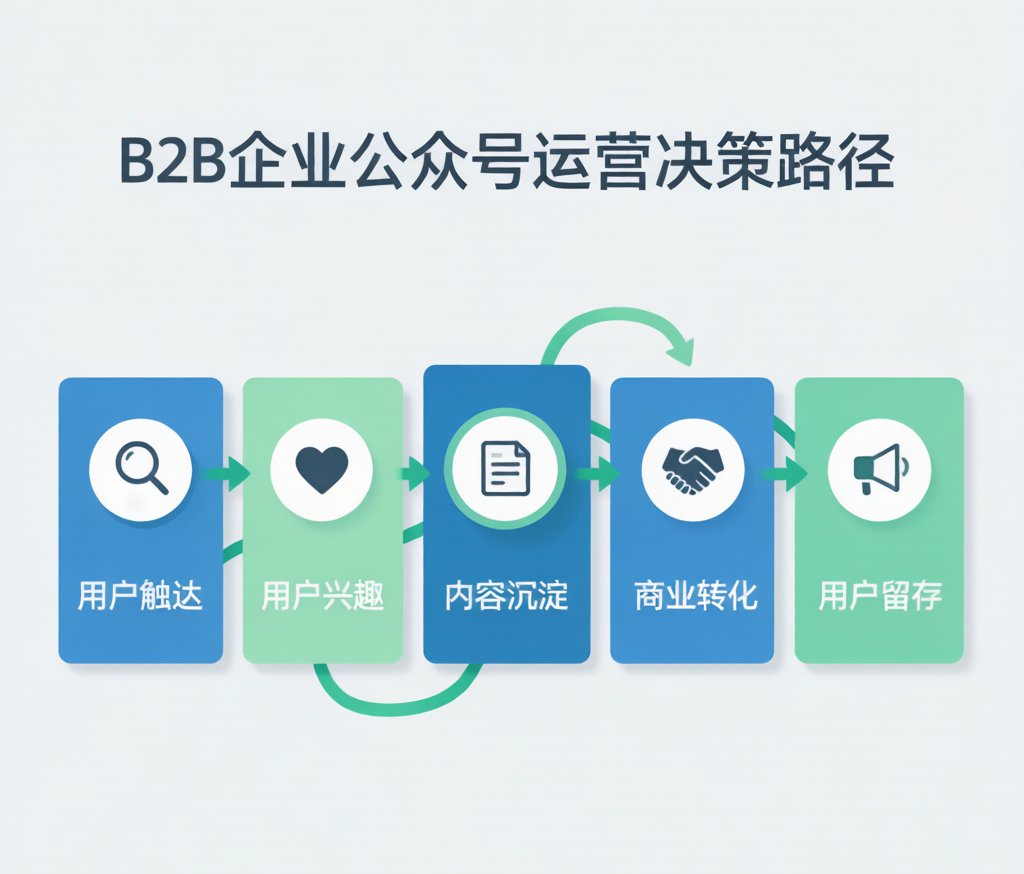 B2B公众号销售线索转化路径示意
