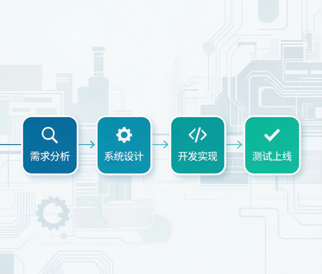 网站开发实施流程示意图