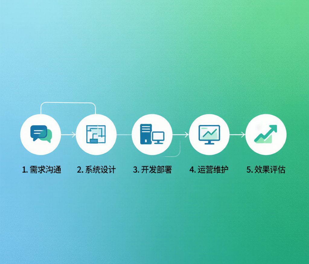 网站软件开发实施流程示意图